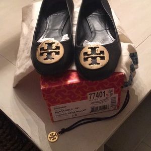 Tory Burch classic Black Reva Flats